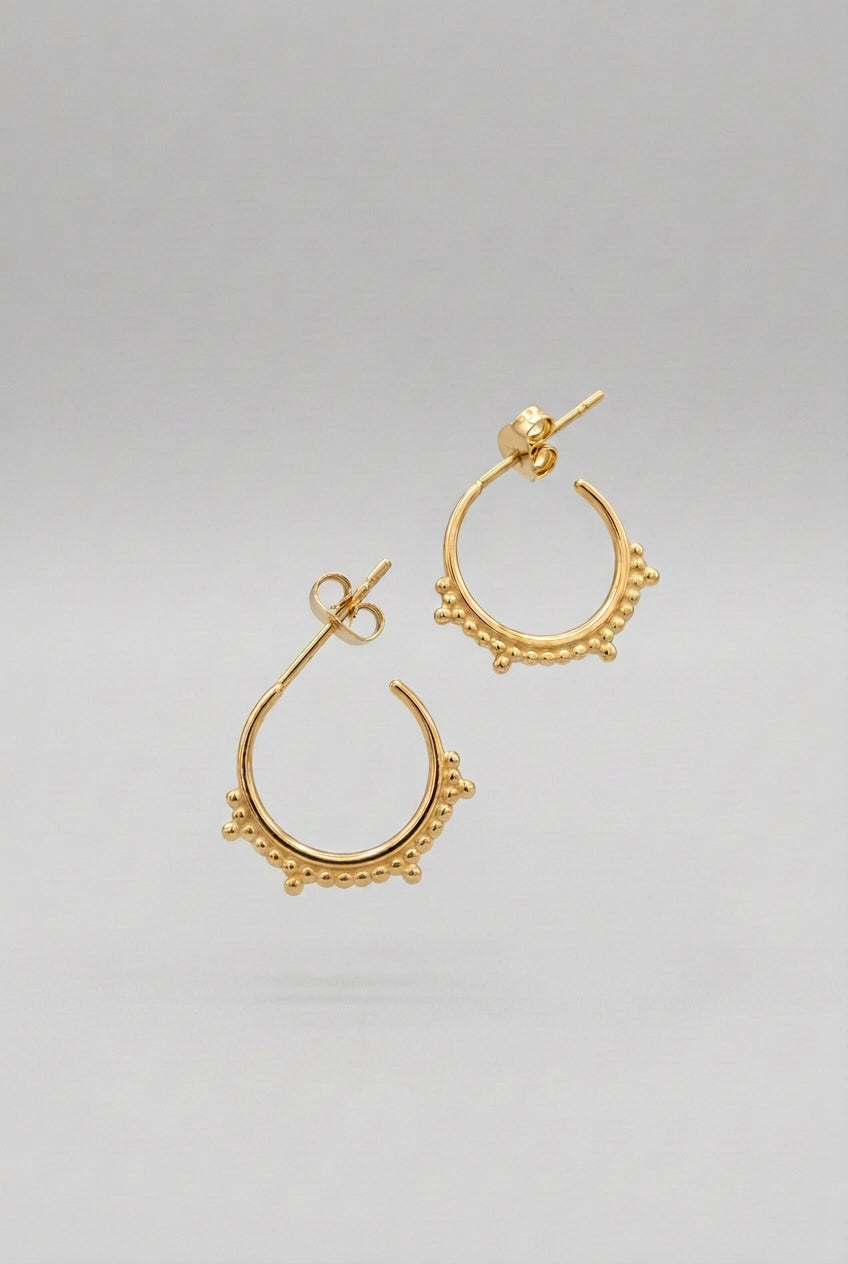 Aloka Golden Bead Hoops