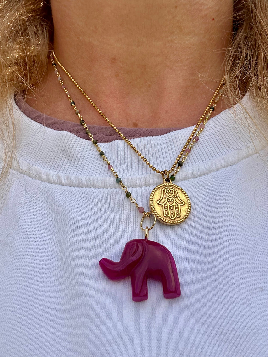 Aloka Hamsa Strength Necklace
