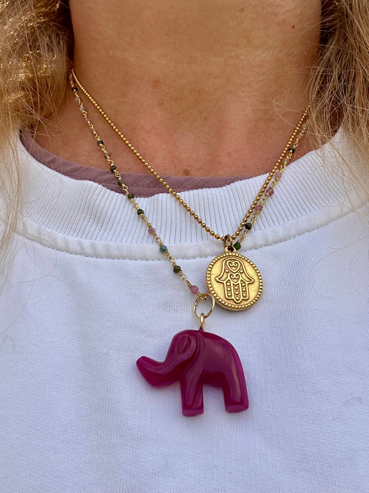 Aloka Hamsa Strength Necklace