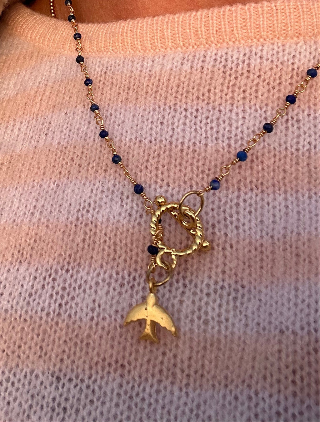 Aloka Freedom — Beaded Bird Necklace