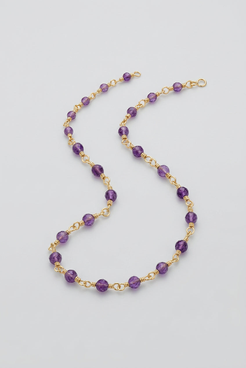 Amethyst beaded chain